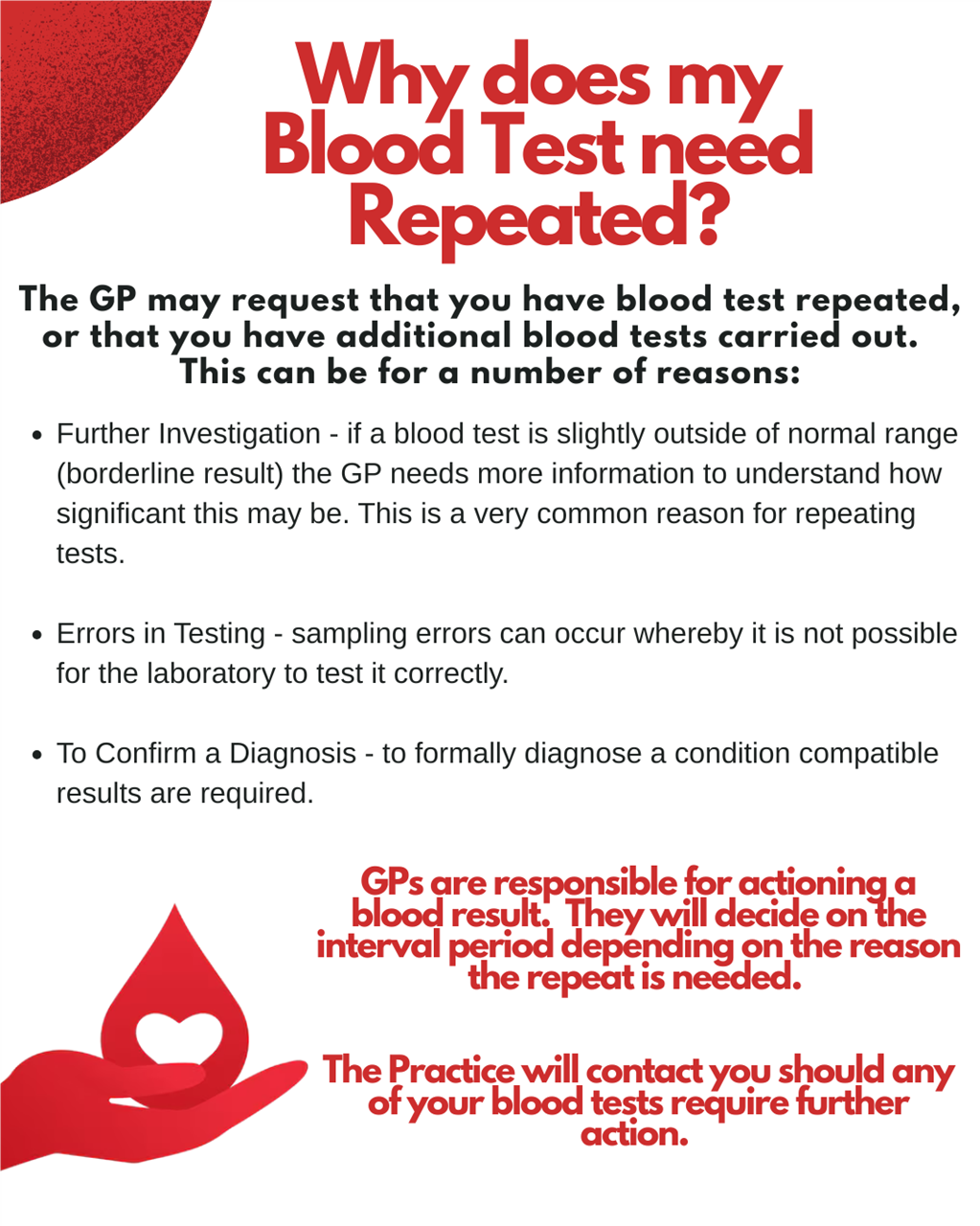 Blood Test Repeated